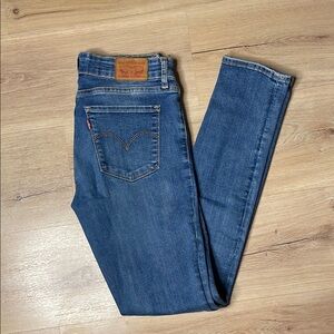 Levi's Blue Denim Jeans‎ 711 Skinny. Size 28. Good Used Condition!
